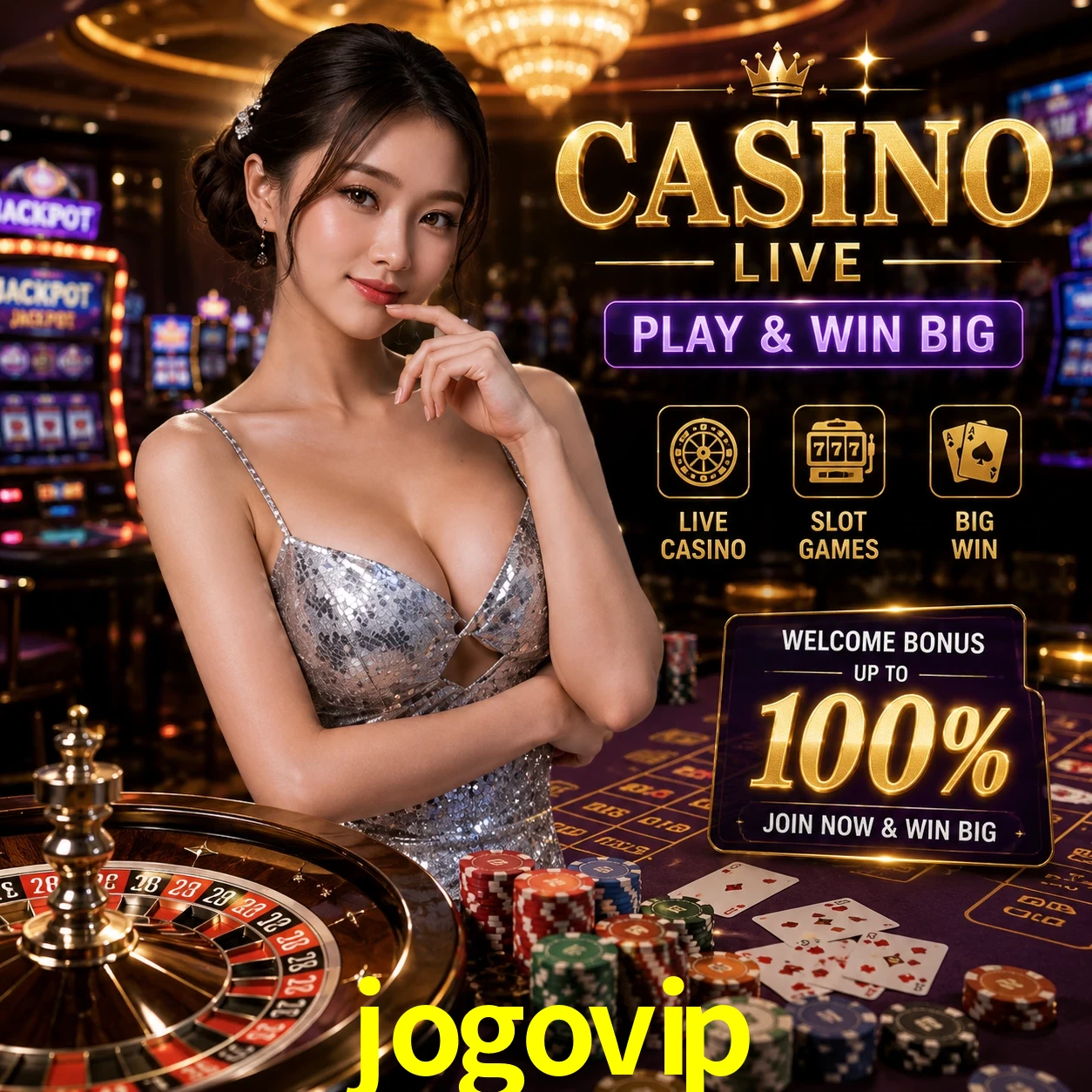 Aplicativo móvel jogovip para iOS e Android